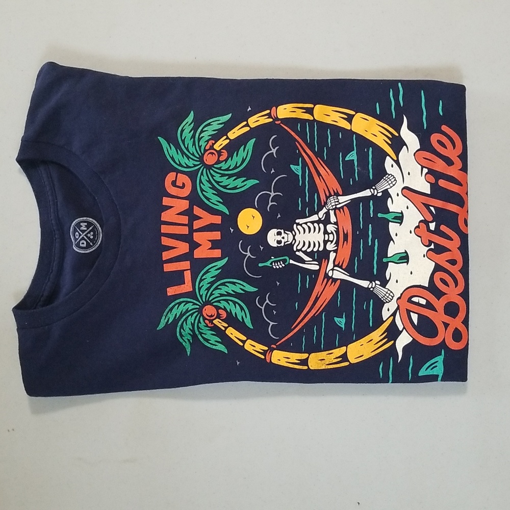 Men's Living My Best Life Tshirt Size Large
